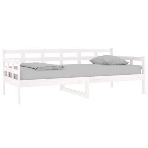 Dnevni ležaj bijeli od masivne borovine 90 x 190 cm - Bijela 90 x 190 cm Cijena