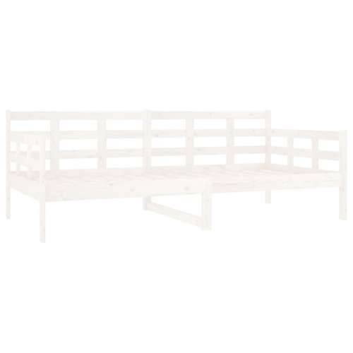 Dnevni ležaj bijeli od masivne borovine 90 x 190 cm - Bijela 90 x 190 cm Cijena