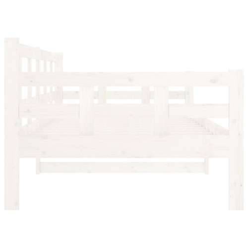 Dnevni ležaj bijeli od masivne borovine 90 x 190 cm - Bijela 90 x 190 cm Cijena