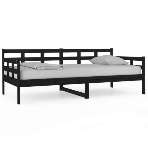 Dnevni ležaj od masivne borovine crni 90 x 190 cm - Crna 90 x 190 cm Cijena