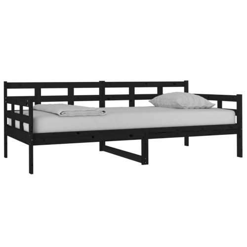 Dnevni ležaj od masivne borovine crni 90 x 190 cm - Crna 90 x 190 cm Cijena