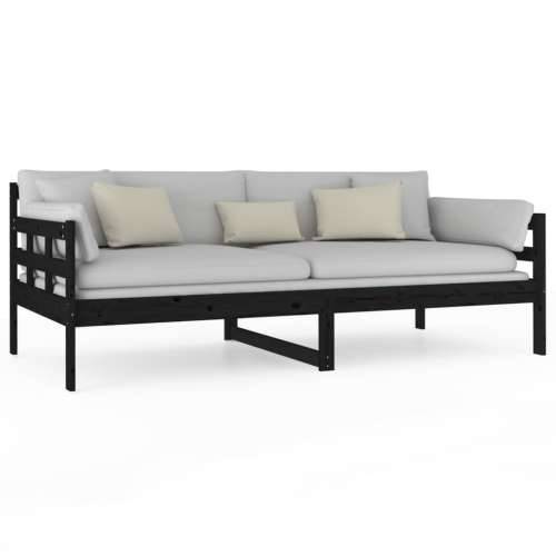 Dnevni ležaj od masivne borovine crni 90 x 190 cm - Crna 90 x 190 cm Cijena
