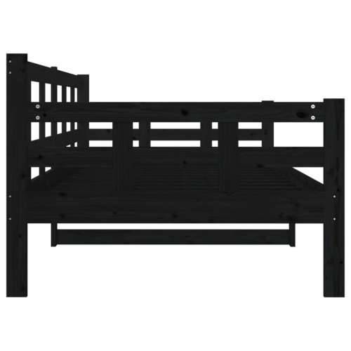 Dnevni ležaj od masivne borovine crni 90 x 190 cm - Crna 90 x 190 cm Cijena