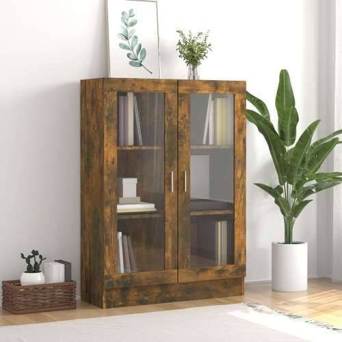 Vitrina boja dimljenog hrasta 82,5x30,5x115cm konstruirano drvo - Dimljeni hrast 1 115 cm Cijena