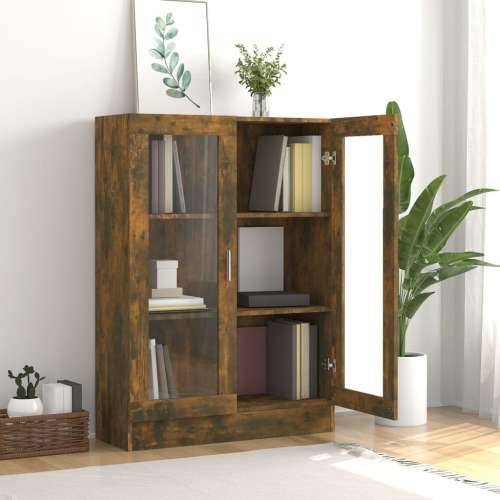 Vitrina boja dimljenog hrasta 82,5x30,5x115cm konstruirano drvo - Dimljeni hrast 1 115 cm Cijena