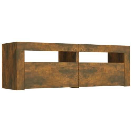 TV ormarić s LED svjetlima boja dimljenog hrasta 120x35x40 cm - Dimljeni hrast 1 Cijena