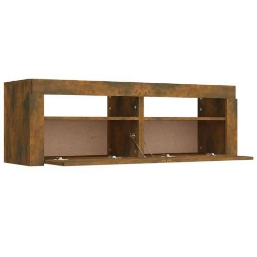 TV ormarić s LED svjetlima boja dimljenog hrasta 120x35x40 cm - Dimljeni hrast 1 Cijena