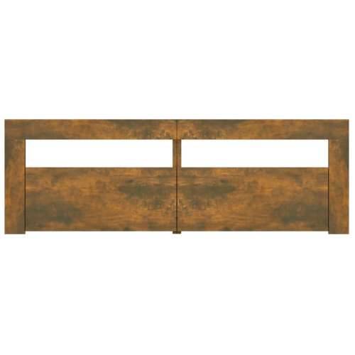 TV ormarić s LED svjetlima boja dimljenog hrasta 120x35x40 cm - Dimljeni hrast 1 Cijena