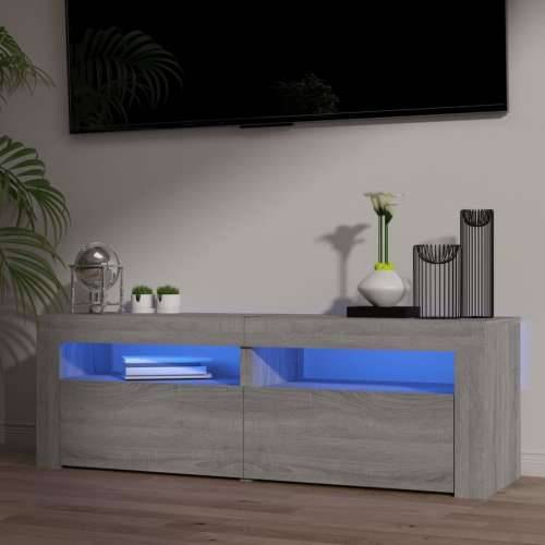 TV ormarić s LED svjetlima boja hrasta sonome 120 x 35 x 40 cm - Sivi hrast sonoma 1 Cijena
