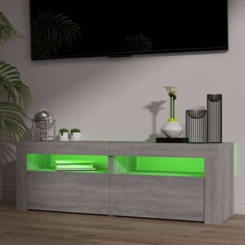 TV ormarić s LED svjetlima boja hrasta sonome 120 x 35 x 40 cm - Sivi hrast sonoma 1 Cijena