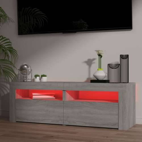 TV ormarić s LED svjetlima boja hrasta sonome 120 x 35 x 40 cm - Sivi hrast sonoma 1 Cijena