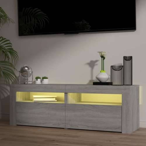 TV ormarić s LED svjetlima boja hrasta sonome 120 x 35 x 40 cm - Sivi hrast sonoma 1 Cijena