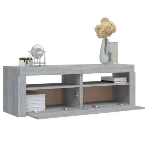 TV ormarić s LED svjetlima boja hrasta sonome 120 x 35 x 40 cm - Sivi hrast sonoma 1 Cijena