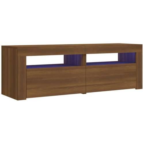 TV ormarić s LED svjetlima boja smeđeg hrasta 120 x 35 x 40 cm - Smeđi hrast 1 Cijena
