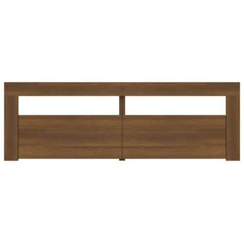 TV ormarić s LED svjetlima boja smeđeg hrasta 120 x 35 x 40 cm - Smeđi hrast 1 Cijena