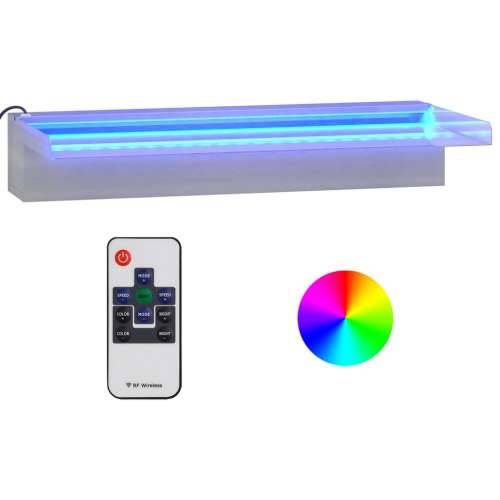 Prelijevajući vodopad RGB LED od nehrđajućeg čelika 45 cm Cijena