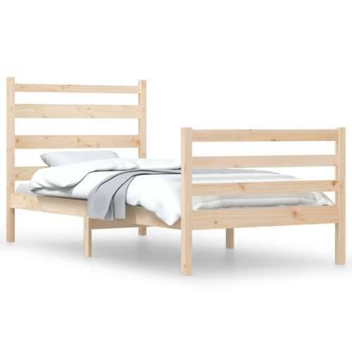 Okvir za krevet od masivne borovine 90 x 200 cm - Prirodna 90 x 200 cm Cijena