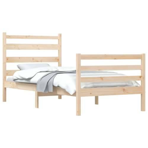 Okvir za krevet od masivne borovine 90 x 200 cm - Prirodna 90 x 200 cm Cijena