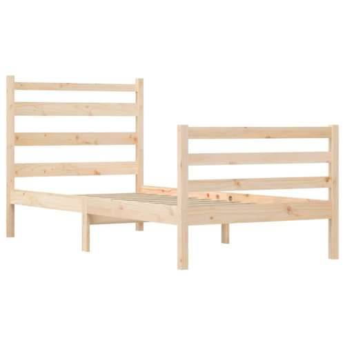 Okvir za krevet od masivne borovine 90 x 200 cm - Prirodna 90 x 200 cm Cijena