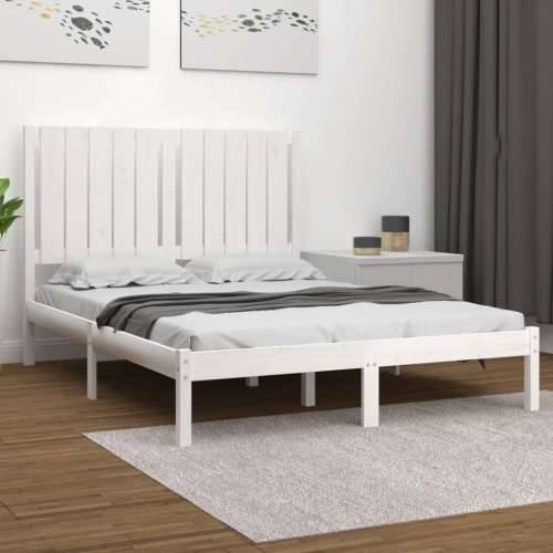 Okvir za krevet masivno drvo bijeli 120x190 cm mali bračni Bijela 120 x 190 cm Cijena