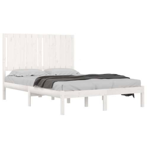 Okvir za krevet masivno drvo bijeli 120x190 cm mali bračni Bijela 120 x 190 cm Cijena