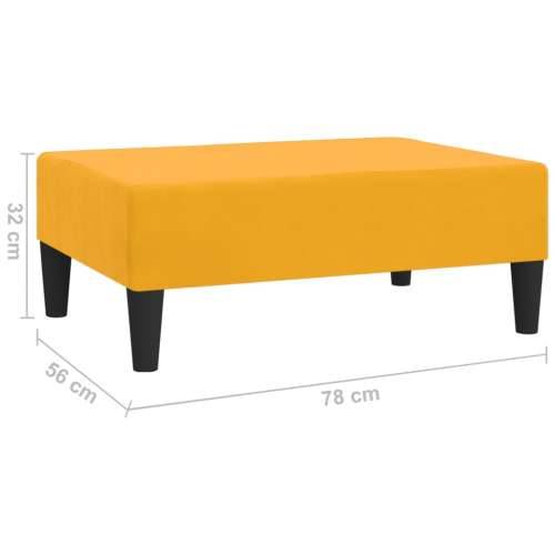 Oslonac za noge žuti 78 x 56 x 32 cm baršunasti - Žuta 1 Cijena