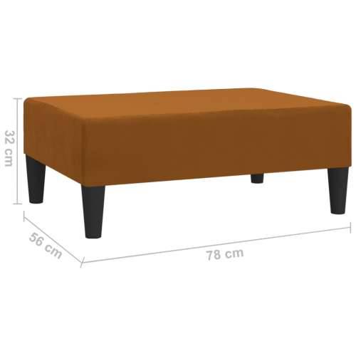Oslonac za noge smeđi 78 x 56 x 32 cm baršunasti - Smeđa 1 Cijena