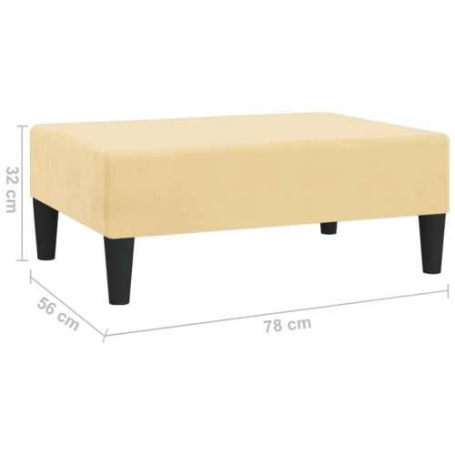 Oslonac za noge krem 78 x 56 x 32 cm baršunasti - Krema 1 Cijena