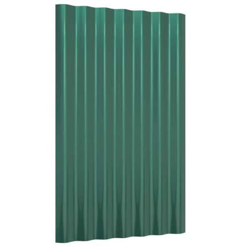 Krovni paneli 36 kom od čelika obloženog prahom zeleni 60x36 cm Cijena