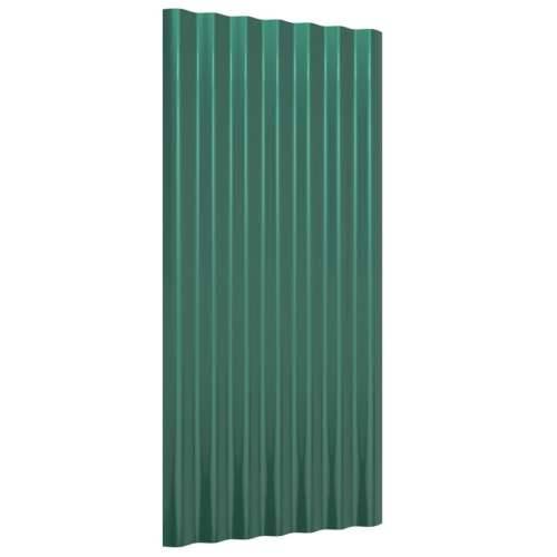 Krovni paneli 36 kom od čelika obloženog prahom zeleni 80x36 cm Cijena