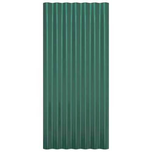 Krovni paneli 36 kom od čelika obloženog prahom zeleni 80x36 cm Cijena