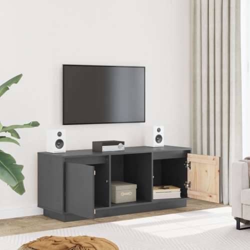 TV ormarić sivi 110,5 x 35 x 44 cm od masivne borovine - Siva 1 Cijena