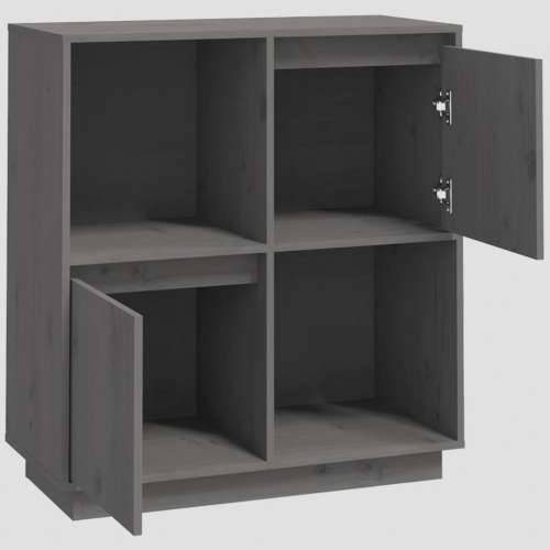 Komoda sivi 74x35x80 cm od masivne borovine - Siva 1 Cijena