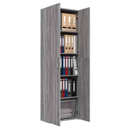 Uredski ormarić boja hrasta sonome 60 x 32 x 190 cm drveni - Sivi hrast sonoma 60 x 32 x 190 cm 1 Cijena