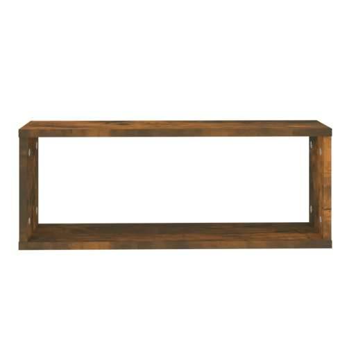 Kockaste zidne police 6 kom dimljeni hrast 60x15x23 cm drvene - Dimljeni hrast 6 1 Cijena