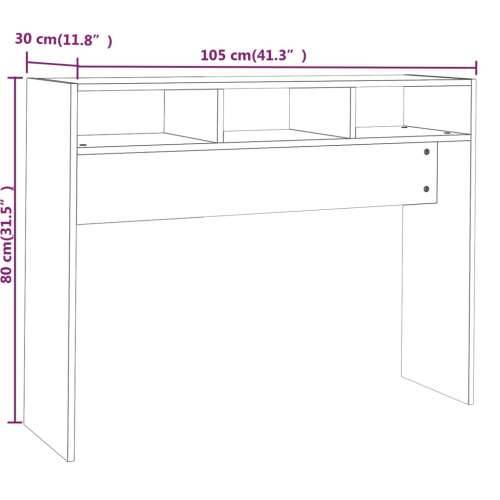 Konzolni stol dimljeni hrast 105x30x80 cm od konstruiranog drva - 1 Dimljeni hrast 105 cm Cijena