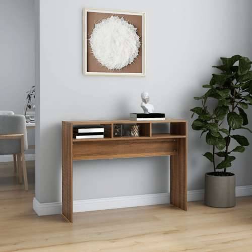 Konzolni stol smeđa boja hrasta 105x30x80 cm konstruirano drvo - 1 Smeđi hrast 105 cm Cijena