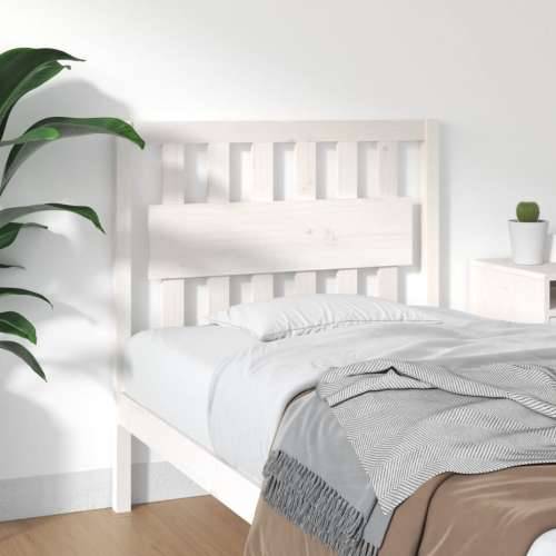 Uzglavlje za krevet bijelo 95,5x4x100 cm od masivne borovine