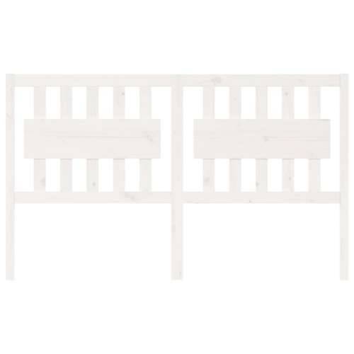Uzglavlje za krevet bijelo 155,5x4x100 cm od masivne borovine Cijena