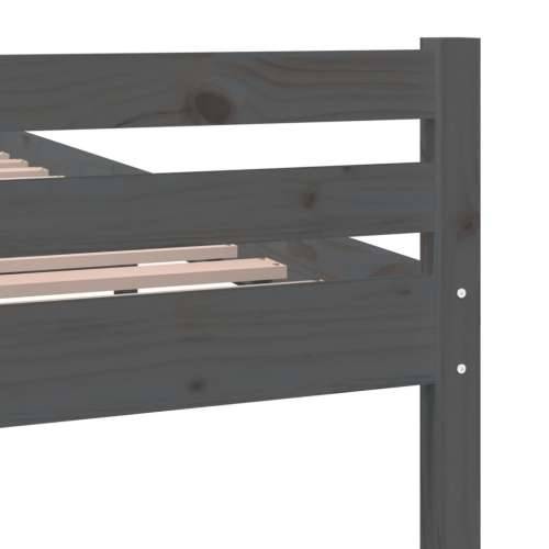 Okvir za krevet od masivnog drva sivi 160 x 200 cm - Siva 160 x 200 cm Cijena