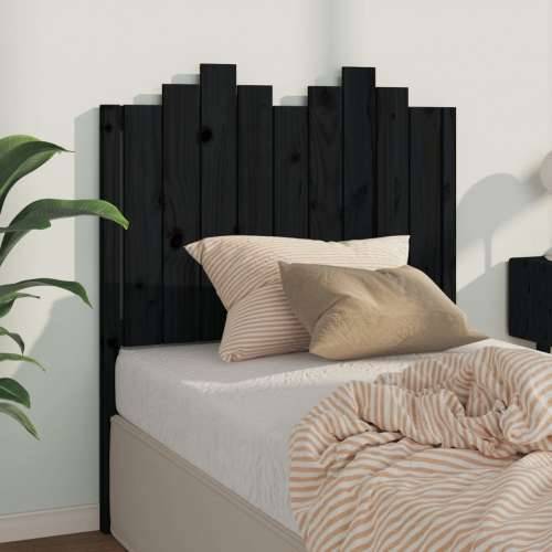 Uzglavlje za krevet crno 96 x 4 x 100 cm od masivne borovine - Crna 96 x 110 cm 1 Cijena