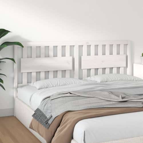 Uzglavlje za krevet bijelo 185,5x4x100 cm od masivne borovine Cijena