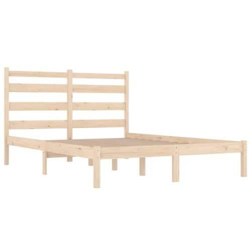 Okvir za krevet od masivne borovine 140 x 200 cm - Prirodna 140 x 200 cm Cijena