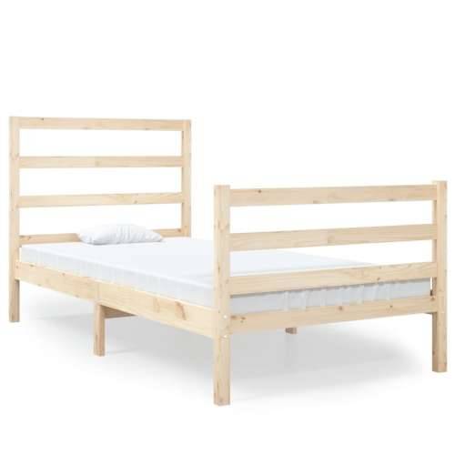 Okvir za krevet od masivne borovine 90x190 cm jednokrevetni - Prirodna 90 x 190 cm Cijena