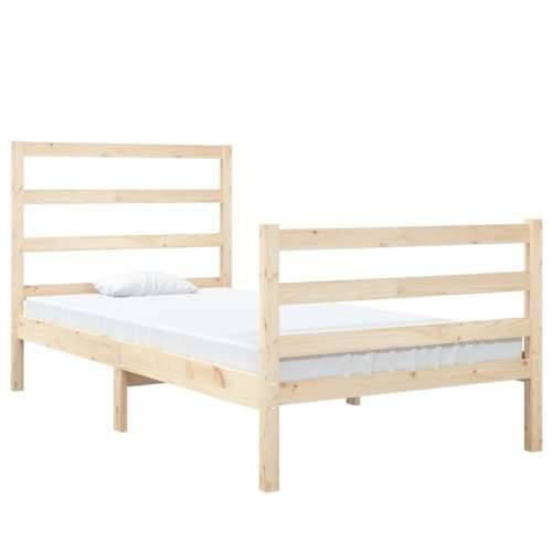 Okvir za krevet od masivne borovine 90x190 cm jednokrevetni - Prirodna 90 x 190 cm Cijena