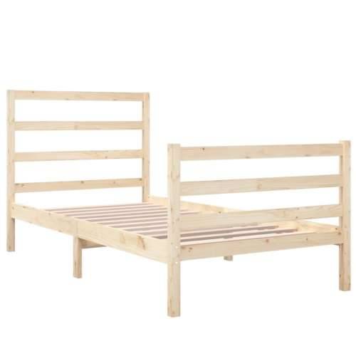 Okvir za krevet od masivne borovine 90x190 cm jednokrevetni - Prirodna 90 x 190 cm Cijena