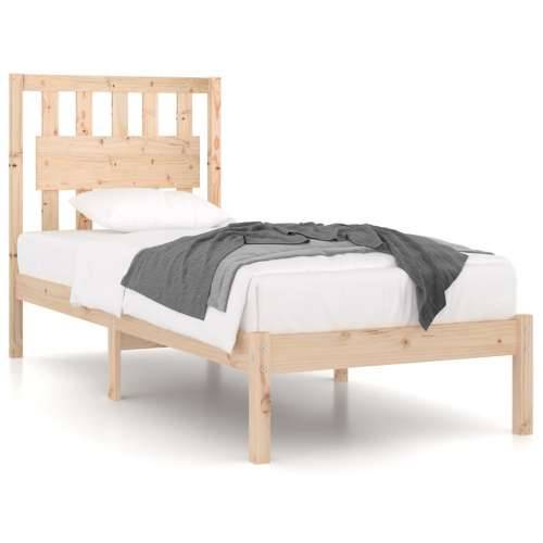 Okvir za krevet od masivne borovine 90 x 200 cm - Prirodna 90 x 200 cm Cijena