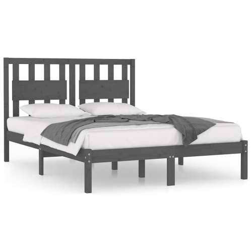 Okvir za krevet od masivne borovine sivi 200 x 200 cm - Siva 200 x 200 cm Cijena