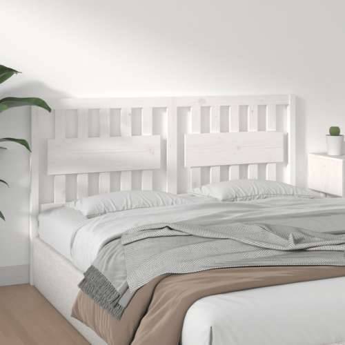 Uzglavlje za krevet bijelo 165,5x4x100 cm od masivne borovine Cijena