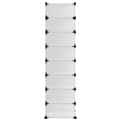 Stalak za cipele prozirni 93 x 36,5 x 140 cm PP - Transparentan 93 x 36.5 x 140 cm 1 Cijena